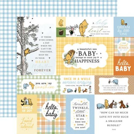 Echo Park Winnie The Pooh Baby 12x12 Inch Collection Kit (WPB442016) - Postage as per Actual