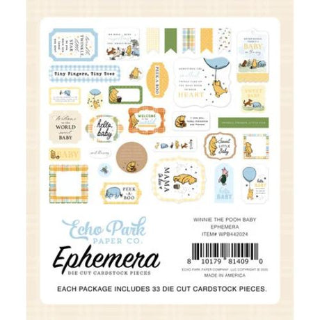 Echo Park Winnie The Pooh Baby Ephemera (WPB442024)