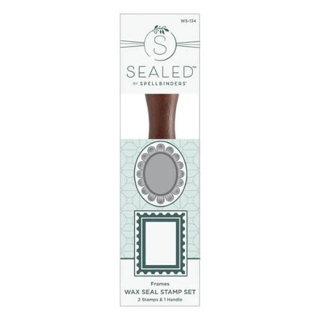 Spellbinders - 2 Pack Frames Wax Seal Stamps from the Holiday Magic Collection
