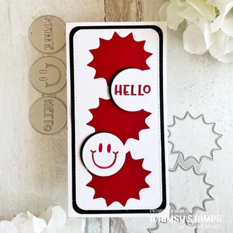 Whimsy Stamps - Smiley Hello Die Set