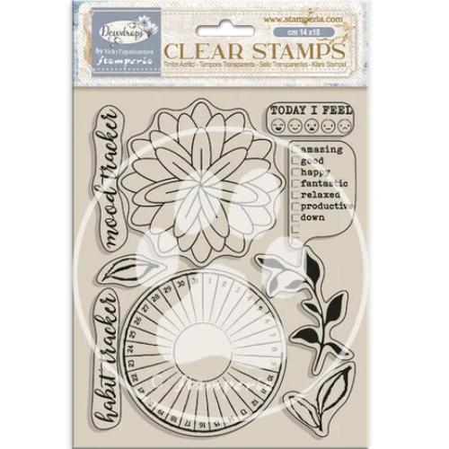 Stamperia Create Happiness Dewdrops Clear Stamps Habit Tracker (WTK205)