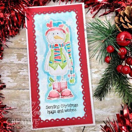 Woodware Clear Singles Magical Christmas Greetings 8 in x 2.6 in Stamp Set