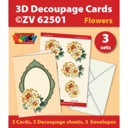 3D Decoupage-Cards Flowers 501