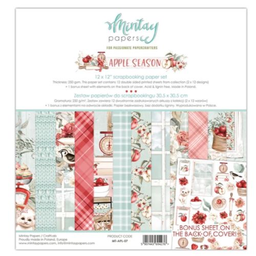 Mintay 12 x 12 Paper Set - Apple Season-07 - Postage as per actual