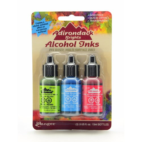 Tim Holtz Alcohol Ink .5oz 3/Pkg Dockside Picnic-Watermln/Citrus/Sailboat - Krafters Cart