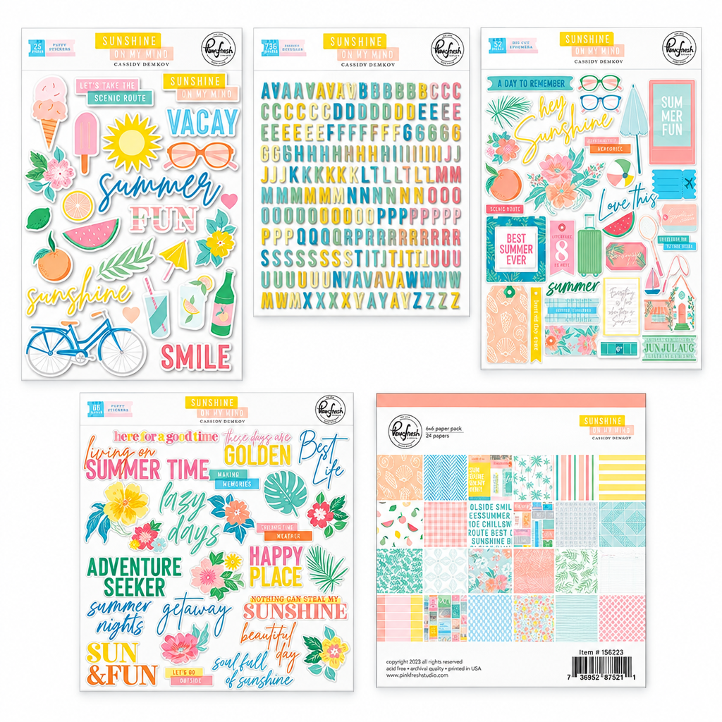 Pinkfresh Studio - Sunshine on my Mind: Paper & Ephemera Bundle