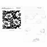 Concord & 9th - Aubrey Blooms Background Stamp (6 x 6) & Stencil Bundle - Postage as per Actual