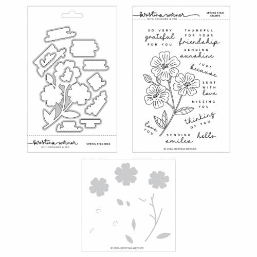 Concord & 9th - Spring Stem Stamps (4 x 6), Stencils & Dies Bundle - Postage as per Actual
