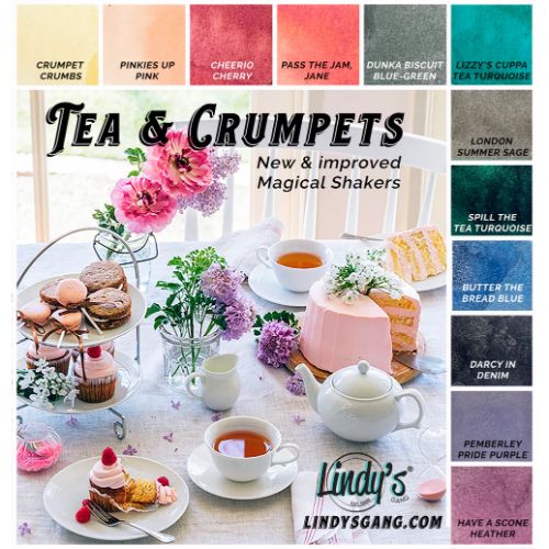 Lindy's Stamp Gang Tea & Crumpets NEW Magical Shakers 12pack - Postage as per Actual