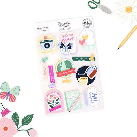 Pinkfresh Studio Fresh Start Layered Stickers by Kaitlin Sheaffer (320526)
