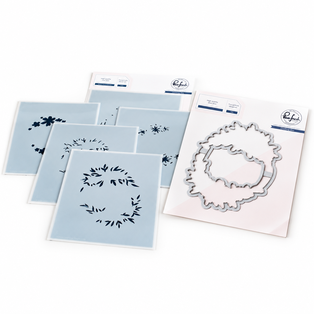 Pinkfresh Studio - Rustic Floral Wreath Bundle