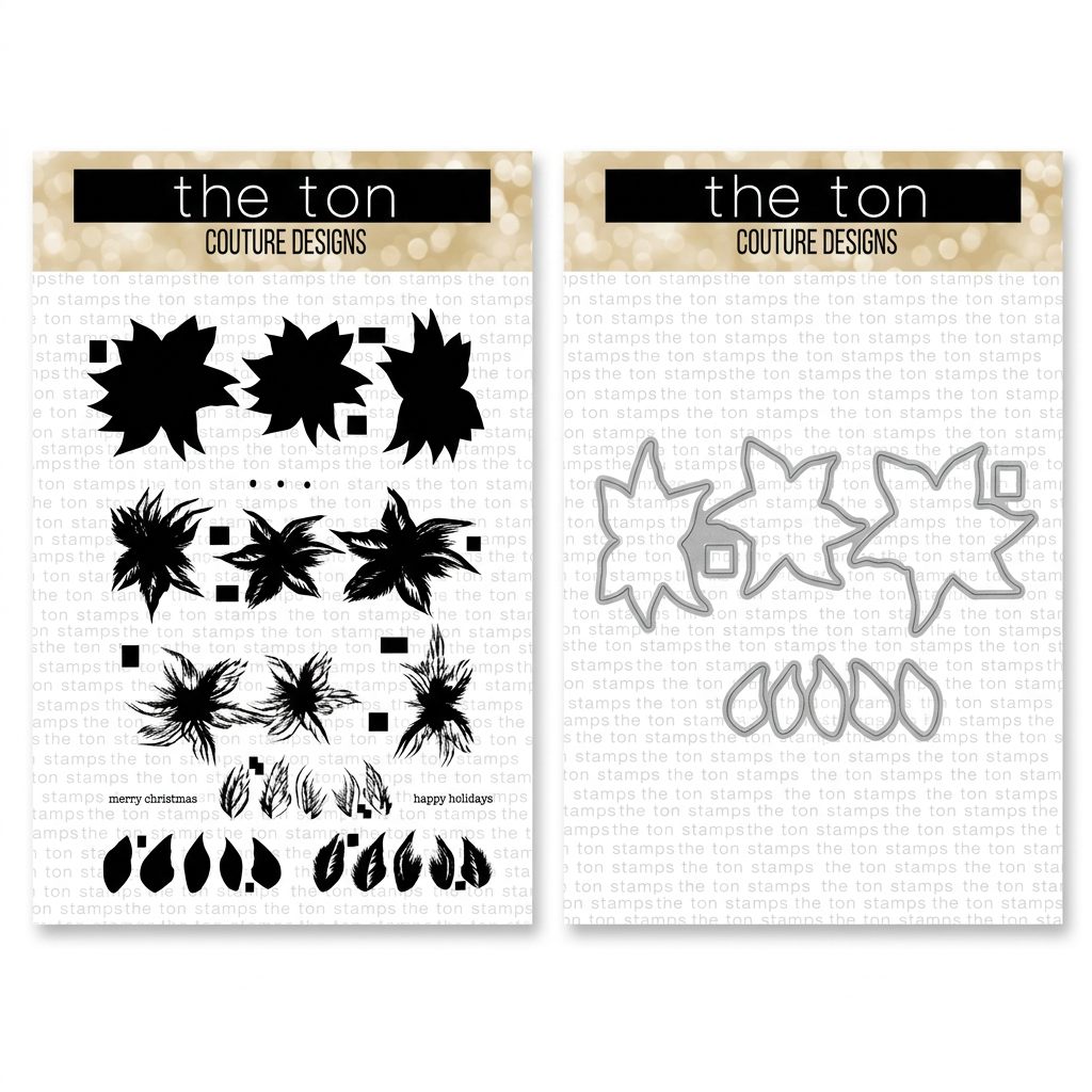 The Ton Stamps - Pleasing Poinsettias Bundle