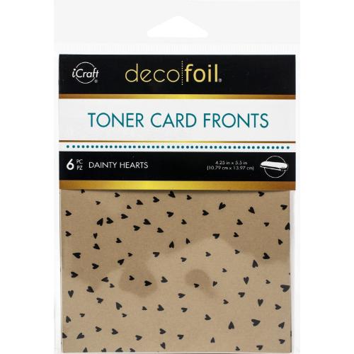 Deco Foil Kraft Toner Sheets 4.25"X5.5" 6/Pkg-Dainty Hearts