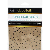 Deco Foil Kraft Toner Sheets 4.25"X5.5" 6/Pkg-Dainty Hearts