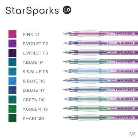 Karin Brushmarker DECOGEL 1.0 COSMIC COlLECTION 50 COLORS (Star Sparks set, Milky Way set, Metallic set) + 10 free refills - Postage as per Actual