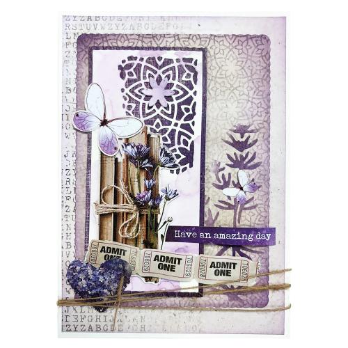 Studio Light Nature's Dream 2 Clear Stamp ABC Background (HE-ND-STAMP721)