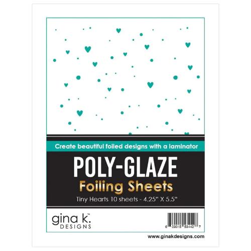 Gina K Designs - POLY-GLAZE Foiling Sheets - Tiny Hearts