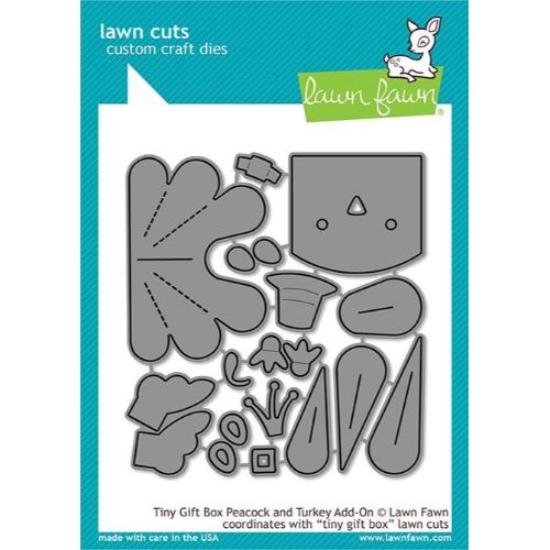 Lawn Fawn - Tiny Gift Box Peacock And Turkey Add-On